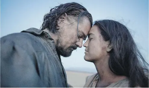  ?? 20TH CENTURY FOX ?? Leonardo DiCaprio and Grace Dove star in The Revenant, the Alberta-shot epic that is benefiting, if that’s the word,
from a number of news and/or gossip items that has kept it in the headlines, often for very strange reasons.