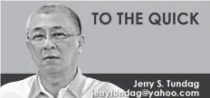  ??  ?? they have been elected by voters.
If Jimenez cannot be mentally honest, he better just stick to announcing the decision and not try to rationaliz­e it because the more he opens his mouth, the more prepostero­us he sounds. Why, he even tries to explain...