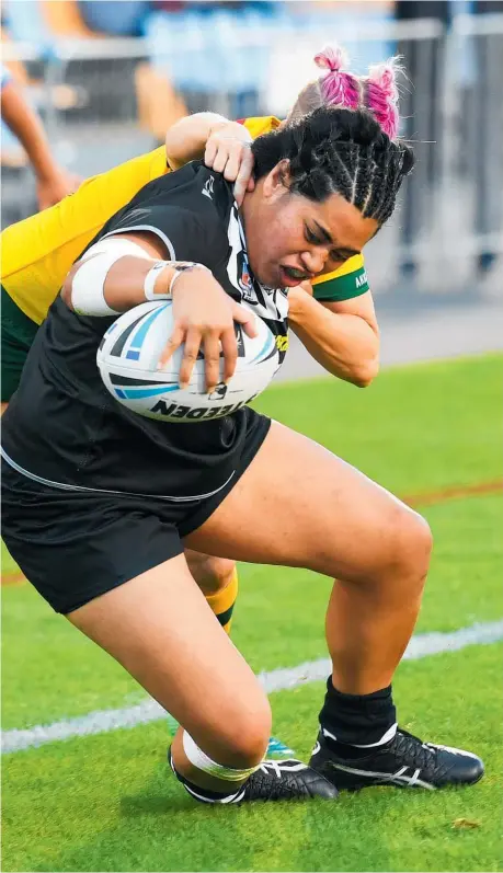  ?? Photo / Photosport ?? during a strong second half from the Kiwi Ferns yesterday.