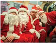  ?? ?? Neilly Friel found some festive Subway fun