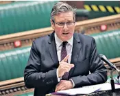  ??  ?? Labour leader Sir Keir Starmer called for slower tax rises