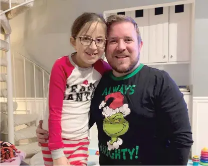  ?? PROVIDED PHOTO ?? LEFT: Brian Donnelly and his daughter Olivia at the family’s Naperville home.