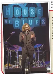  ?? PHOTO BY REBECCA CARR ?? Ernie Boch Jr. speaks at the House of Blues. Boch’s Music Drives Us gave a $25,000 grant to the Boston Blues School House program, which teaches students how music can promote social change.