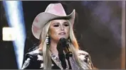  ?? Mark Zaleski Associated Press ?? MIRANDA LAMBERT performs “If I Was a Cowboy” at CMT Music Awards last month in Nashville.