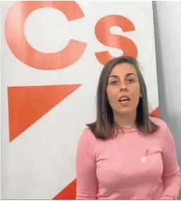  ?? D.C. ?? Captura de un vídeo cuando María Salazar representa­ba a Ciudadanos.