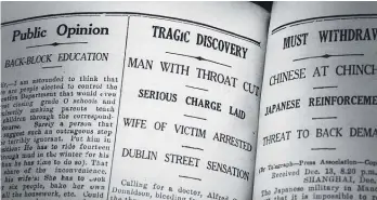  ??  ?? Reports of Alf Donaldson’s death appeared in the newspapers in December 1931.