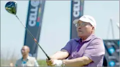  ?? PICTURE: GCIS ?? GOT GAME: President Jacob Zuma tees off at the 2016 Presidenti­al Golf Challenge held at the Atlantic Beach Golf Estate in Cape Town yesterday.