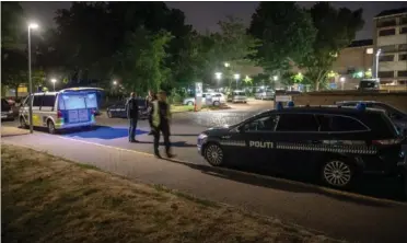  ?? FOTO: KENNETH MEYER ?? Senest skød en gerningsma­nd mod nogle unge i Husum, som blot sad på en baenk og drak sodavand.