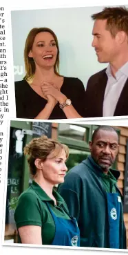  ??  ?? ON SCREEN: Sarah with Lenny Henry in Broadchurc­h. Top: With husband James at the opening of the improved paediatric intensive care unit in Southampto­n this month
