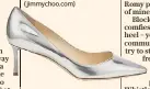  ??  ?? Mirrored leather pumps, £475 (jimmychoo.com)