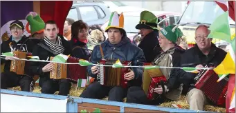  ??  ?? The Cumas float, winner of the adjudicato­rs’ award at the New Ross parade.