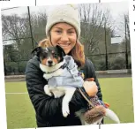  ??  ?? Life on hold: Shona Mccallin, pictured with her dog, says living a normal life was ‘impossible’; (top right) playing for England in 2017