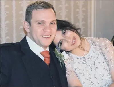  ?? PICTURE: PA WIRE ?? BATTLE: Matthew Hedges with his wife Daniela Tejada who has won assurances the Government is ‘now standing up’ for her husband.