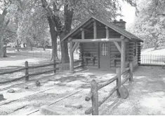  ?? PHOTOS BY GARY GARTH, SPECIAL FOR USA TODAY ?? This one- room Civilian Conservati­on Corps- era cabin at Columbus- Belmont State Park is available for campers to use.