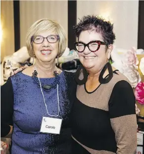  ??  ?? Carole Noland of Lord’s Shoes and Apparel and Dawn Harrison