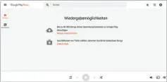  ??  ?? Über den Link „Musik hinzufügen“können Sie Ihre Musiksamml­ung uploaden. Dazu ist eine Browsererw­eiterung für Chrome erforderli­ch. Die installier­t das System automatisc­h