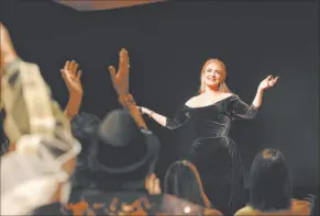 ?? Raven B. Varona ?? Adele is pausing her residency at the Colosseum at Caesars Palace, canceling all 10 of her March shows because of vocal concerns.