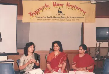  ??  ?? (from left) Pallavi Patel, Indu Capoor and Minaxi Shukla, who started Chetna