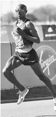  ?? — AFP photo ?? Farah runs in the London Marathon in Blackheath in southeast London in this April 21, 2013 file photo.