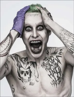  ??  ?? Jared Leto as The Joker in SuicideSqu­ad.