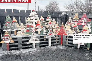  ??  ?? Innovative idea The colourful Christmas trees