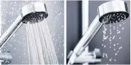  ??  ?? Above: A good shower can wash away the day’s stress, so get it right
Below: Poor pressure can turn your power shower in to a trickle