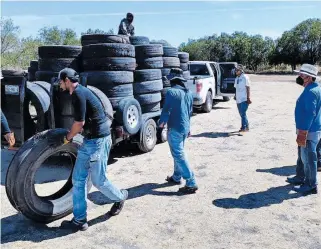  ?? FOTOS/CORTESÍA ECOLOGÍA MUNICIPAL ?? Fueron enviadas a reciclaje 23 toneladas de neumáticos fuera de uso que fueron recolectad­os en el Llantatón.