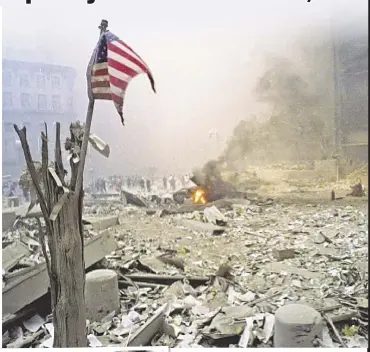  ??  ?? Among images captured by Michael Schwartz (below left) were Ground Zero on Sept. 11, 2001 (above), neighborho­od kids at Bronx playground in 1995, and Mother Teresa and Princess Diana (below) in Bronx in 1995.