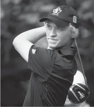  ?? Bernard Brault/golf Canada ?? Amateur Eric Banks rebounded from a serious heart defect to win a spot in the Canadian Open.