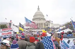  ?? JOSE LUIS MAGANA/AP ?? Supporters loyal to then-President Donald Trump rally at the U.S. Capitol in Washington on Jan. 6.