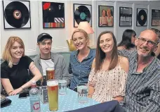  ?? Pictures: Paul Smith. ?? Clockwise, from top left: Colin Wilson and Mike Drysdale at the Westport Bar; Mada plays at the Fisherman’s; and, from left, Rosie Stott, Shaun Wight, Daisy Stott, Hannah Smith and Barry Stott at the Fisherman’s