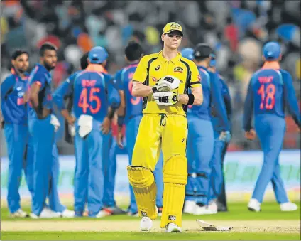  ?? Picture: AFP ?? CAPTAIN’S LAMENT: Steve Smith feels that Australia have not lived up to their true potential in internatio­nal competitio­n this year