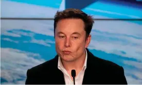  ??  ?? Elon Musk was fined by the Securities and Exchange Commission after tweeting about taking Tesla private. Photograph: Jim Watson/AFP/Getty Images