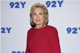  ?? FOTO: EVAN
AGOSTINI ?? ■ Hillary Clinton vid ett framträdan­de i New York i oktober.