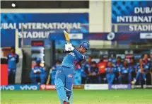  ?? Courtesy BCCI ?? Shimron Hetmyer of Delhi Capitals smashes one to the boundary during his match-winning knock.