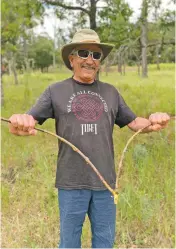  ?? COURTESY PHOTO ?? New Mexico dowser Elliot Topper, who has 43 years of experience, said, ‘I do have a spiritual connection with dowsing. It’s meditation in motion.’