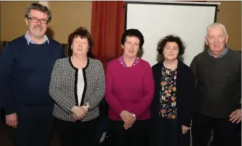  ??  ?? Millstreet Community School staff members John Magee, Mary Randles, Marian Buckley, Jennifer O’Donoughue and Derry Morley were amongst the helpers at the table quiz.