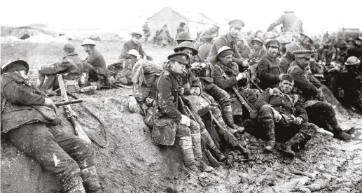  ??  ?? British troops at the battle of the Somme in 1916. Second only to poetry, autobiogra­phies have done most to influence the way that the First World War is taught in our schools, written about in books and portrayed in cinemas, says Mark Bostridge