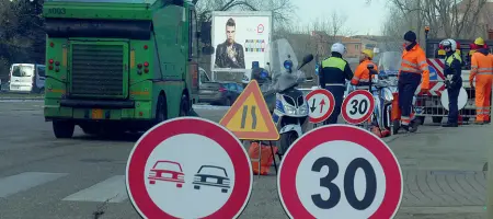  ??  ?? Senza seguito Ai tempi dell’amministra­zione era stato aperto un primo cantiere del filobus in via Palladio, poi i lavori si erano fermati