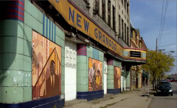  ?? Tony Tye/Post-Gazette ?? The block containing the New Granada Theater in the Hill District, shown in 2006, is a step closer to its new life as New Granada Square, which will include a black box theater, event space, apartments and office space.