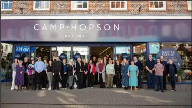  ?? ?? Camp Hopson staff gathered outside the new store