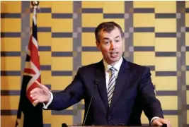  ??  ?? Australian Justice Minister Michael Keenan speaks at a news conference in Beijing, China on Nov. 1, 2016. (Reuters)