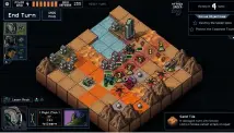  ??  ?? Into the Breach’s tactics are tight and controlled because you know the exact results of your every move.