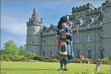  ?? Photograph: Andrew Sinclair. ?? Inveraray Castle opened the gates into the gardens so that the public could come and watch Pipe Major Stuart Liddell play the official Platinum Jubilee pipe tune that he composed.