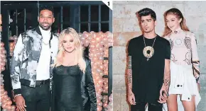  ??  ?? (1) Tristan Thompson y Khloé Kardashian rompieron desde febrese dejaron una vez más. (3) Lady Gaga y Christian Carino se dijeron marido fotógrafo desde hace más de tres años alegando diferen