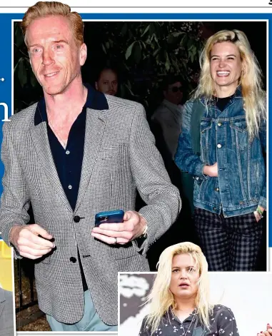  ?? ?? ‘HAPPY TOGETHER’: Damian Lewis with Alison Mosshart at the Serpentine and, left, with late wife Helen McCrory. Right: Alison on stage