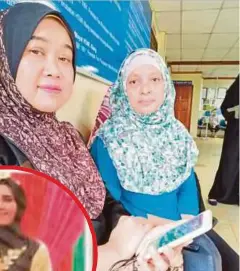  ??  ?? NOORIANTI (kanan) dan Yusnita yang juga kawan rapat Munatirah.