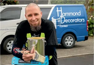  ??  ?? Shawn Hammond started off as something of a tearaway as a teenager but he found he had skills with a brush that gave him opportunit­ies. Photos: JOHN NICHOLSON/FAIRFAX NZ