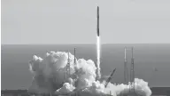  ?? CRAIG BAILEY / FLORIDA TODAY VIA AP ?? A SpaceX Falcon 9 rocket lifts off in Florida on Friday.