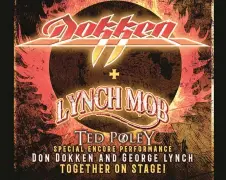  ?? ?? Dokken will perform at 8 p.m. Saturday at Penn’s Peak, Jim Thorpe. COURTESY